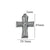 1 Piece 304 Stainless Steel Cross Pendant