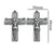 1 Piece 304 Stainless Steel Cross Pendant