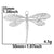 1 Piece 304 Stainless Steel Dragonfly Pendant