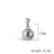 1 Piece 304 Stainless Steel Geometric Football Pendant