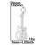 1 Piece 304 Stainless Steel Guitar Pendant