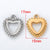 1 Piece 304 Stainless Steel Heart Shape Flower Pendant