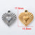 1 Piece 304 Stainless Steel Heart Shape Flower Pendant