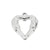 1 Piece 304 Stainless Steel Heart Shape Pendant