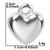 1 Piece 304 Stainless Steel Heart Shape Pendant