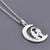 1 Piece 304 Stainless Steel Moon Pendant