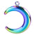 1 Piece 304 Stainless Steel Moon Pendant