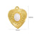 1 Piece 304 Stainless Steel Natural Stone Natural Stone 14K Gold Plated Heart Shape Pendant