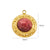 1 Piece 304 Stainless Steel Natural Stone Natural Stone 14K Gold Plated Round Pendant