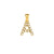 1 Piece 304 Stainless Steel Pearl Zircon 18K Gold Plated Letter Pendant