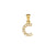 1 Piece 304 Stainless Steel Pearl Zircon 18K Gold Plated Letter Pendant