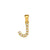 1 Piece 304 Stainless Steel Pearl Zircon 18K Gold Plated Letter Pendant