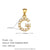 1 Piece 304 Stainless Steel Pearl Zircon 18K Gold Plated Letter Pendant