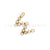 1 Piece 304 Stainless Steel Pearl Zircon Letter Pendant Chain