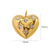 1 Piece 304 Stainless Steel Rhinestones 14K Gold Plated Heart Shape Pendant