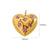 1 Piece 304 Stainless Steel Rhinestones 14K Gold Plated Heart Shape Pendant