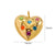 1 Piece 304 Stainless Steel Rhinestones 14K Gold Plated Heart Shape Pendant