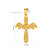 1 Piece 304 Stainless Steel Rhinestones 18K Gold Plated Cross Moon Butterfly Polished Pendant