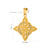 1 Piece 304 Stainless Steel Rhinestones 18K Gold Plated Cross Moon Butterfly Polished Pendant