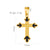 1 Piece 304 Stainless Steel Rhinestones 18K Gold Plated Cross Polished Pendant