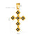 1 Piece 304 Stainless Steel Rhinestones 18K Gold Plated Cross Polished Pendant