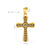 1 Piece 304 Stainless Steel Rhinestones 18K Gold Plated Cross Polished Pendant