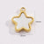 1 Piece 304 Stainless Steel Shell Freshwater Shell 14K Gold Plated Pentagram Heart Shape Flower Pendant