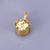 1 Piece 304 Stainless Steel Titanium Steel Rhinestones 18K Gold Plated Round Polished Pendant