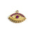 1 Piece 304 Stainless Steel Zircon 14K Gold Plated Eye