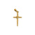 1 Piece 304 Stainless Steel Zircon 18K Gold Plated Cross Pendant