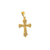 1 Piece 304 Stainless Steel Zircon 18K Gold Plated Cross Pendant