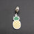 1 Piece 304 Stainless Steel Zircon Rainbow Heart Shape Pineapple Polished Pendant Beads Chain