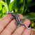 1 Piece 316 Stainless Steel Rhinestones 18K Gold Plated Gecko Polished Pendant