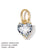 1 Piece 316 Stainless Steel  Zircon 14K Gold Plated Heart Shape Pendant