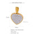 1 Piece 316L Stainless Steel  Zircon Heart Shape Pendant