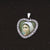 1 Piece 33*36mm Glass Zinc Alloy Rhinestones Human Heart Shape Pendant