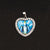 1 Piece 33*36mm Glass Zinc Alloy Rhinestones Human Heart Shape Pendant