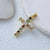 1 Piece 35*20mm Copper Zircon Cross Pendant