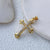 1 Piece 35*20mm Copper Zircon Cross Pendant