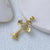 1 Piece 35*20mm Copper Zircon Cross Pendant