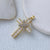 1 Piece 35*20mm Copper Zircon Cross Pendant