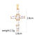 1 Piece 35*20mm Copper Zircon Cross Pendant