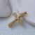 1 Piece 35*20mm Copper Zircon Cross Pendant