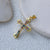 1 Piece 35*20mm Copper Zircon Cross Pendant