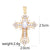 1 Piece 35*20mm Copper Zircon Cross Pendant