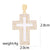 1 Piece 35*20mm Copper Zircon Cross Pendant