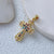 1 Piece 35*20mm Copper Zircon Cross Pendant