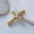 1 Piece 35*20mm Copper Zircon Cross Pendant