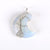 1 Piece 35 * 45mm Artificial Crystal Moon Life Tree Pendant