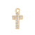 1 Piece 5 * 10mm Copper Zircon 18K Gold Plated Cross Polished Pendant